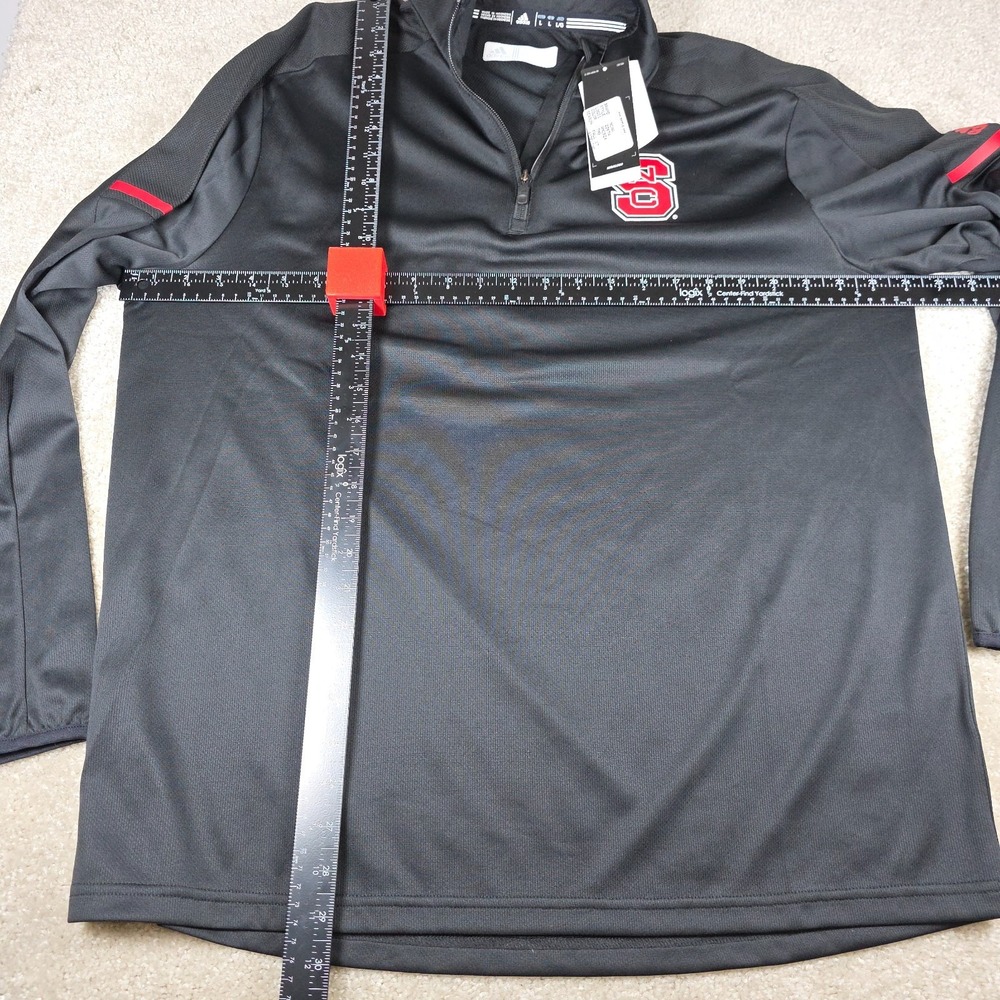 Adidas NC State Wolfpack Pullover Mens Large Black Climalite Quarter-Zip NCAA - Picture 7 of 7